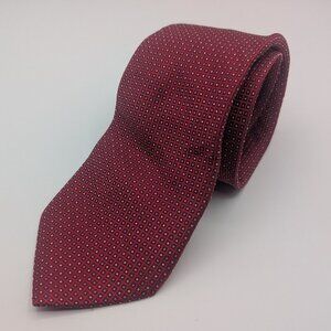 Eagle shirtmakers red tie silk with geometric patterned formal